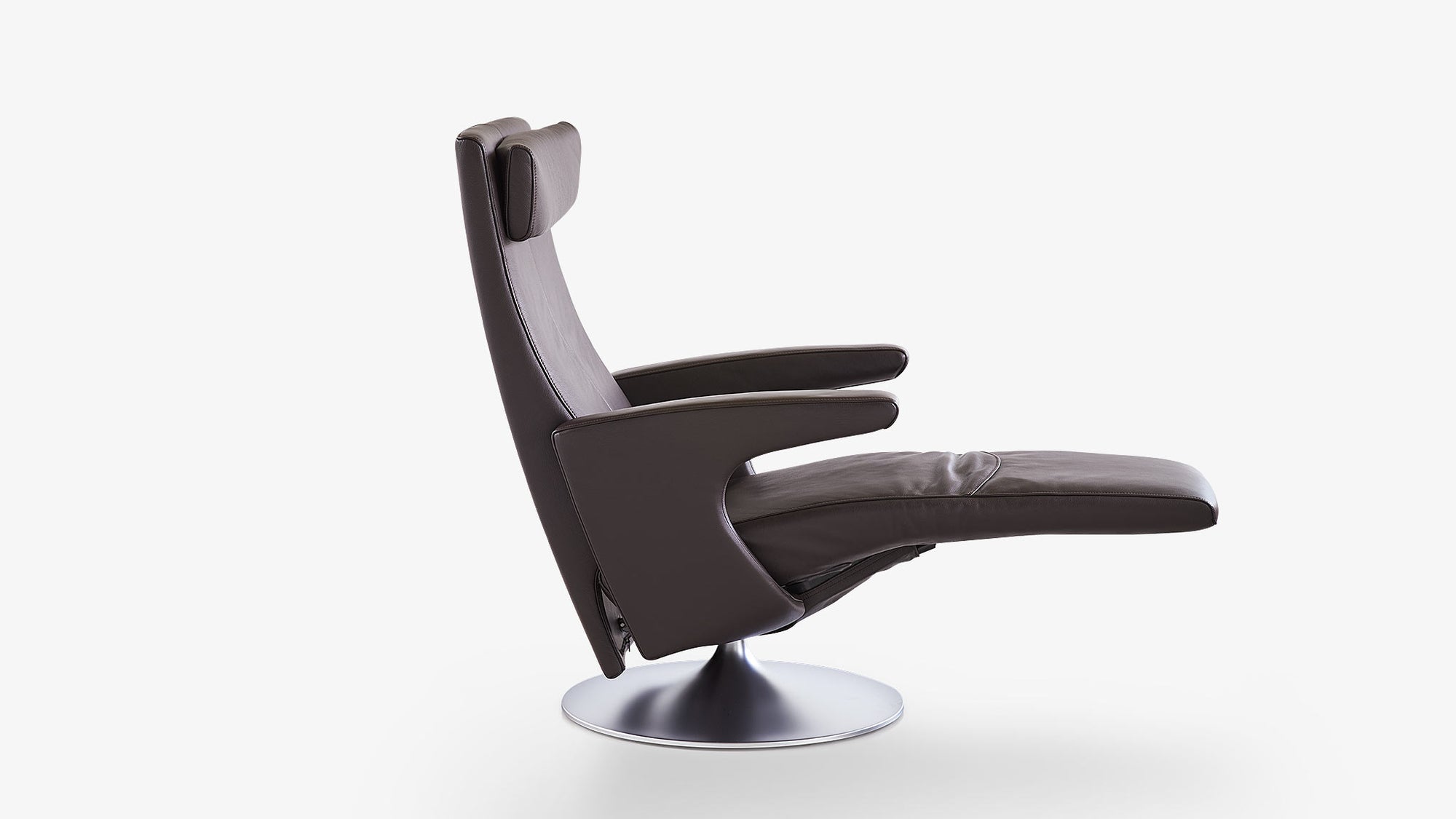 Brauner Ledersessel mit Relaxfunktion von Frank Sitzmobel Fsm, ideal für ergonomische Entspannung.