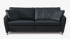 Schwarzes Ledersofa von Frank Sitzmobel Fsm, elegant und komfortabel mit verstellbaren Funktionen.
