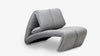 Grauer Stoffsessel von Frank Sitzmöbel FSM, ergonomisches Design, ideal für stilvolles Wohnen.